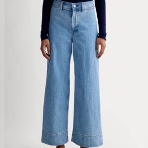 EVERLANE Stage Summer Wide Leg High Rise Wide Hem Jean Size 31